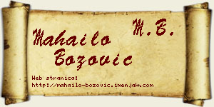Mahailo Božović vizit kartica